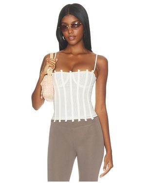 Miaou Oberteil Lila Corset - Weiß