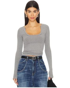 Free People Clean Slate シームレストップ - ブルー