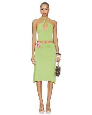 MORE TO COME Everlane Midi Skirt Set - Green