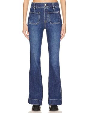 Spanx Flare Jeans With Patch Pockets - Blue