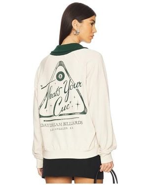 Daydreamer That's Your Cue Polo Sweatshirt - White