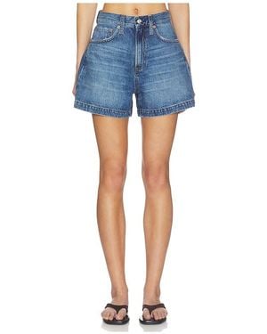 Pistola Saige High Rise Aline Short En Color Azul Talla (También En 25, 26, 28, 29, 30, 32)