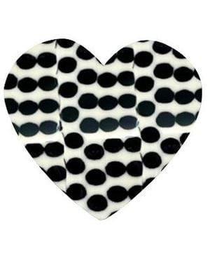 Solar Eclipse Pinza Polka Dot Heart Claw Hair Clip En Color Belleza: Na Talla - Negro