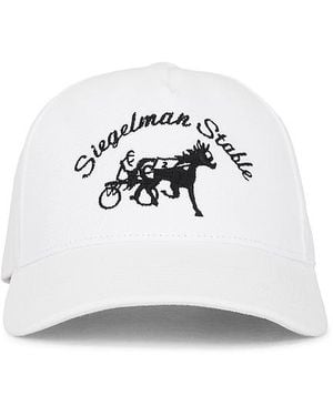 Siegelman Stable Denim Five Panel Hat - White