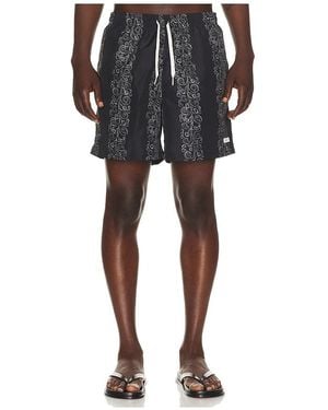 Bather Fiesta Printed Swim Trunk - Black