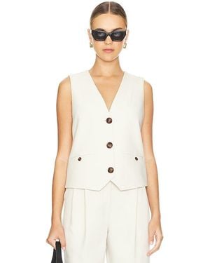 Shona Joy Irena Oversized Tailored Vest - Natural