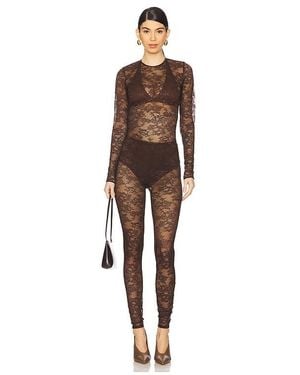 Amanda Uprichard X Revolve Caresha Catsuit - Brown