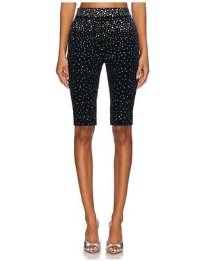 Alex Perry Crystal Velvet Short - Blue