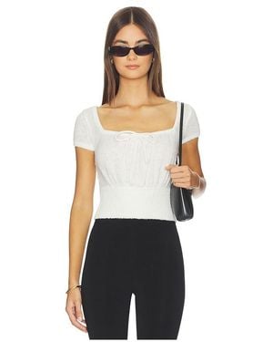 MAJORELLE Denise Short Sleeve Sweater - Blue
