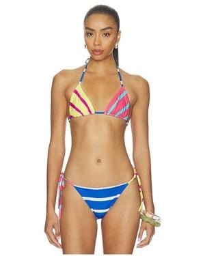 Solid & Striped The Iris Reversible Bikini Top - Blue