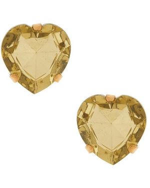 Anton Heunis Heart Post Earrings - Metallic