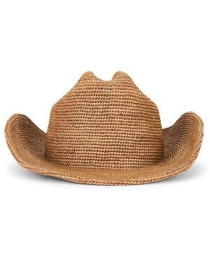 Brixton Odessa Straw Packable Cowboy Hat - Multicolor