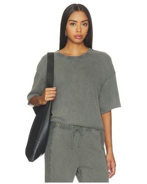 American Vintage Bepow Cropped Tee - Gray