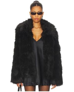 superdown Kennedy Faux Fur Coat - Black