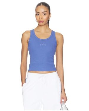 Gcds Oberteil Rib Logo Lounge Tank - Blau