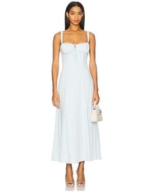 SNDY'S X Revolve Alessia Drop Waist Dress - White