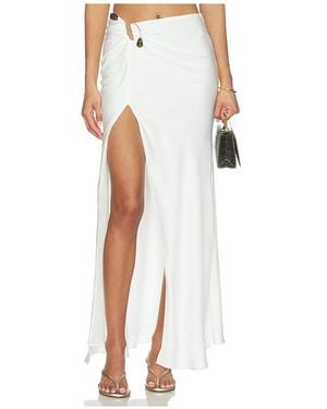 Bardot Dylan Split Front Maxi Skirt - White