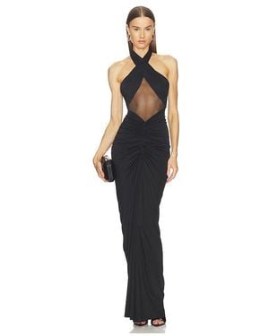 Michael Costello Vestido Largo Caminia En Color Negro Talla (También En Xl)