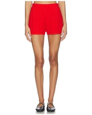 Soft Goat Pointelle Shorts En Color Rojo Talla (También En S, Xs, M, Xl)