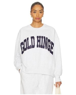 Gold Hinge Wide Arm Sweatshirt - White