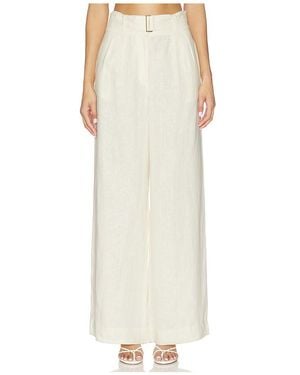 Hevron PANTALON ALINA en Ivory - Blanc