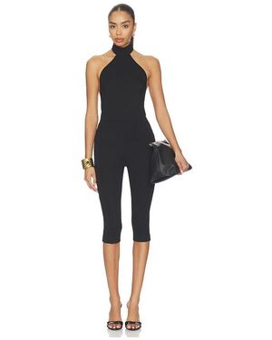 superdown Avi Open Back Capri Jumpsuit - Black