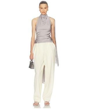 Helsa Natasha Silk Halter - White