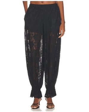 WeWoreWhat Balloon Lace Trouser - Black