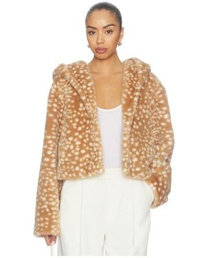 Lovers + Friends Bambelle Faux Fur Jacket - White