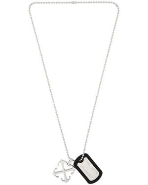 Off-White c/o Virgil Abloh Zip Tie & Arrow Necklace - White