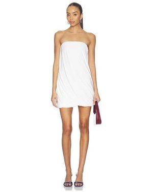 Norma Kamali Strapless Twist Mini Dress - White