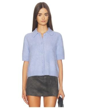 Rag & Bone GILET JADA en Baby Blue - Bleu