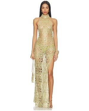 Bronx and Banco Tunisa Crochet Halter - Metallic