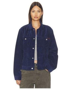 Calvin Klein Washed Corduroy Trucker Jacket - Blue