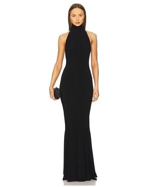Norma Kamali Halter Fishtail Gown - Black