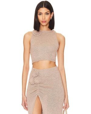 Lovers + Friends Joya Rosette Top - Natural