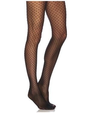 Wolford Medias Satin Touch Dots En Color Negro Talla (También En M) - Marrón