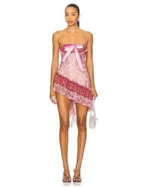 Kim Shui Lace Mini Dress - Red