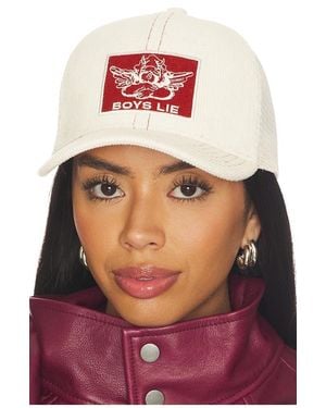 Boys Lie Distressed Corduroy Trucker Hat - Pink