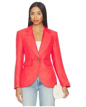 Smythe Seamed Blazer - Red