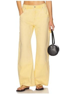 EB DENIM Mittelhohe Workwear-Hose Enzo - Gelb