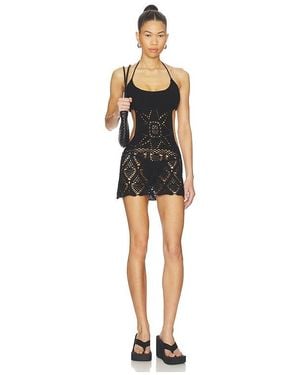 Frankie's Bikinis X Jennie Gabriella Crochet Mini Dress - Black