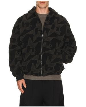 Huf H Star Repeat High Pile Jacket - Black