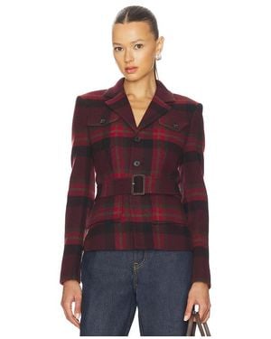 Polo Ralph Lauren Belted Tweed Jacket - Purple