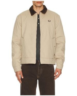 Fred Perry Cotton Caban Jacket - Natural