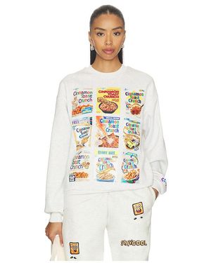 Stay Cool X Cinnamon Toast Crunch Nostalgia Box Grid Crewneck - White