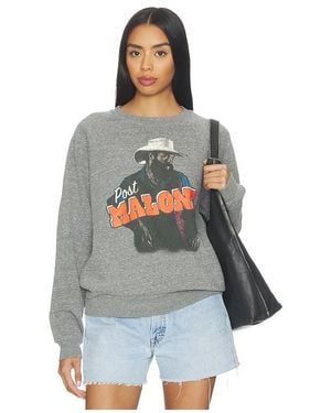 Daydreamer Post Malone Posty Leanin Vintage Raglan Sweatshirt - Blue