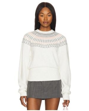 MAJORELLE Emilea Fairisle Jumper - White