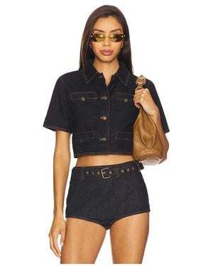Lioness Halston Denim Top - Blue