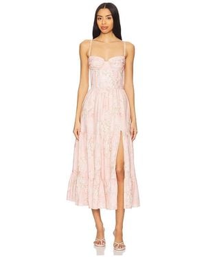 V. Chapman Lorenza Midi Dress - White
